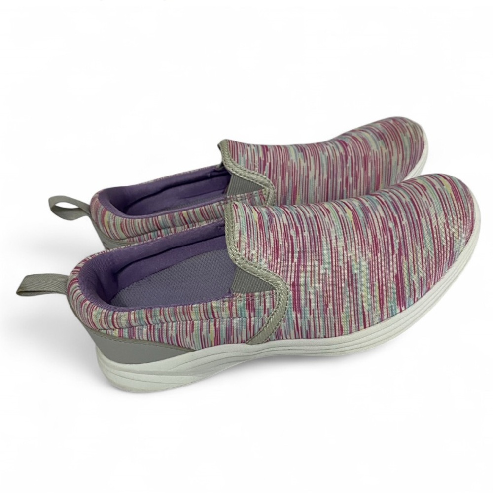 Vionic Women's Purple and Gray Slip-On Sneakers ortho walking comfort